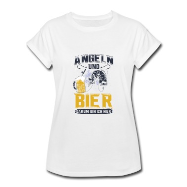 Angeln T-Shirt - Angeln und Bier darum bin ich hier