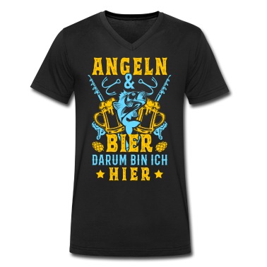 Angeln T-Shirt - Angeln Geschenk Bier Spruch Angler Fischen T-Shirt