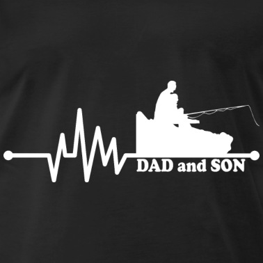 Angeln T-Shirt - Angeln Vater und Sohn - Herzschlag