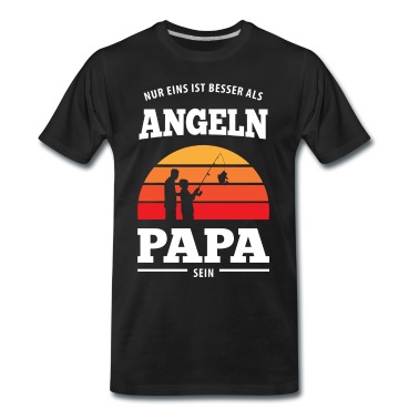 Angeln T-Shirt - Angeln Papa und Sohn werdender Vater Fischer