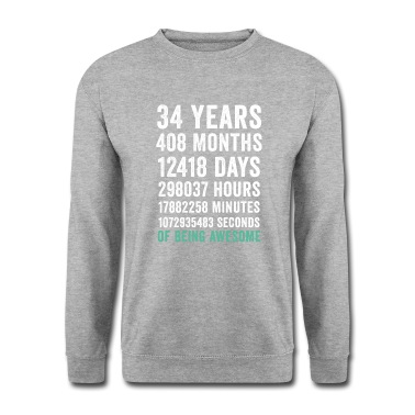 Abschlussfeier Pullover - Geburtstagsgeschenk T-Shirt 34 Jahre alt Ist großartig