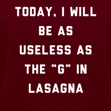 Abschlussfeier Pullover - Heute werde ich so nutzlos sein wie das G in der Lasagne