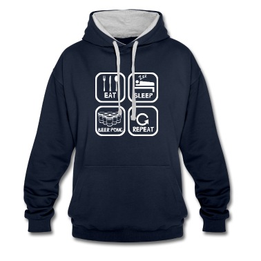 Abschlussfeier Hoodie - Eat Sleep Beer Pong Repeat Funny Party Student