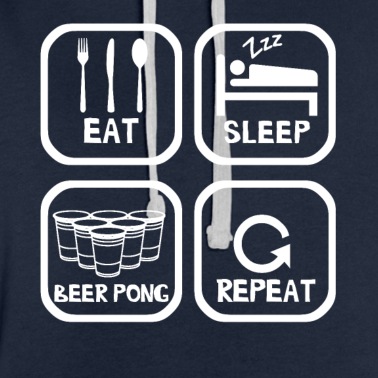 Abschlussfeier Hoodie - Eat Sleep Beer Pong Repeat Funny Party Student