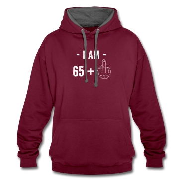 Abschlussfeier Hoodie - Geburtstag Ich bin 65 + 1 lustige Hand