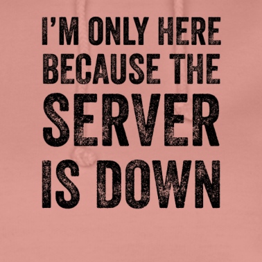 Abschlussfeier Hoodie - Ich bin nur hier, weil der Server ausgefallen ist