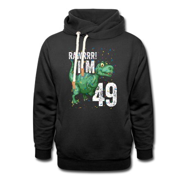 Abschlussfeier Hoodie - Rawrrr I Am 49 Funny Dinosaur Geburtstag