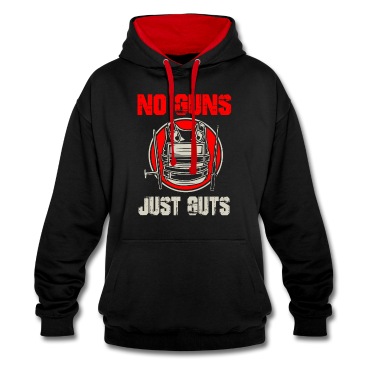 Abschlussfeier Hoodie - No guns just guts - Polizei Polizist