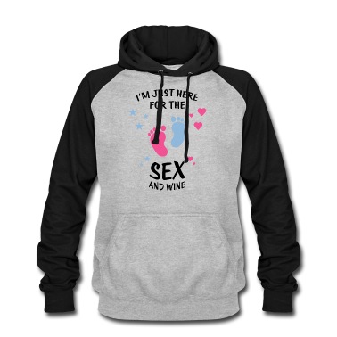 Abschlussfeier Hoodie - Ich bin nur für Sex und Wein hier