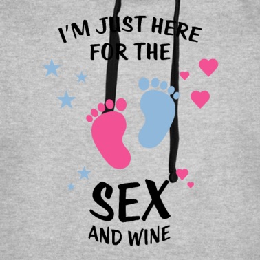 Abschlussfeier Hoodie - Ich bin nur für Sex und Wein hier