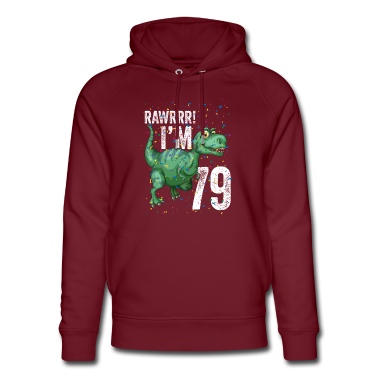 Abschlussfeier Hoodie - Rawrrr Ich bin 79 Lustiger Dinosaurier Geburtstag
