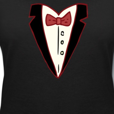 Abschlussfeier T-Shirt - Tuxedo Smoking mit Fliege T-Shirt