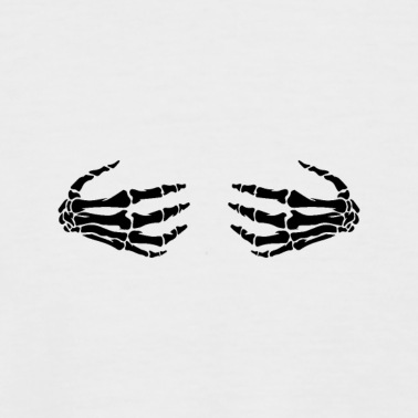 Abschlussfeier T-Shirt - Skeleton Hands Boobs
