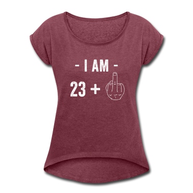 Abschlussfeier T-Shirt - Geburtstag Ich bin 23 + 1 Lustige Hand