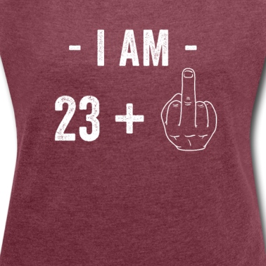 Abschlussfeier T-Shirt - Geburtstag Ich bin 23 + 1 Lustige Hand