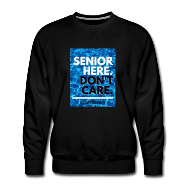 Abschlussklasse Pullover - Senior here. Don‘t care.