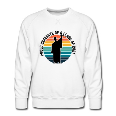 Abschlussklasse Pullover - Stolzer Absolvent einer Klasse von 2021 Retro Sunset