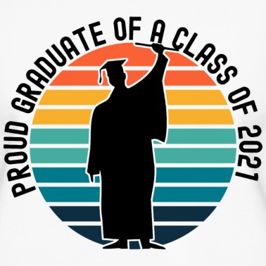 Abschlussklasse Pullover - Stolzer Absolvent einer Klasse von 2021 Retro Sunset