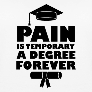 Abschlussklasse Pullover - Pain is temporary Student Geschenk Dissertation