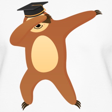 Abschlussklasse Pullover - Sloth With Graduate Hat