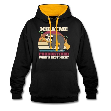 Abschlussklasse Hoodie - Faultier ich atme produktiver wird es heut nicht