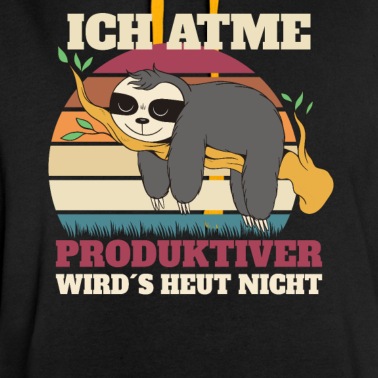 Abschlussklasse Hoodie - Faultier ich atme produktiver wird es heut nicht