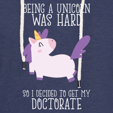 Abschlussklasse Hoodie - Doktortitel Einhorn Spruch Uni Geschenk