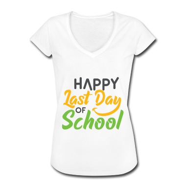 Abschlussklasse T-Shirt - Happy last day of school! Letzter Schultag