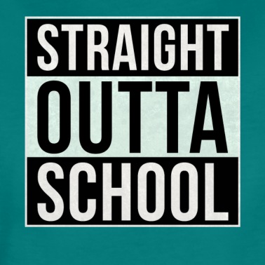 Abschlussklasse T-Shirt - Straight Outta School Abschluss Abi Abschlusspulli