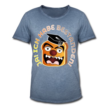 Abschlussklasse T-Shirt - JA ICH HABE BESTANDEN BROTSCHEIBE ABSOLVENT