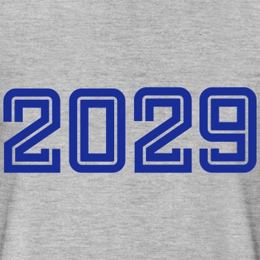 Abschlussklasse T-Shirt - College Zahlen, Jahreszahlen, Jahrgang, 2029