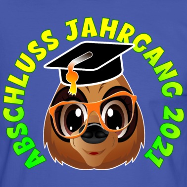 Abschlussklasse T-Shirt - ABSCHLUSS JAHRGANG 2021 Faultier EXAMEN MASTER