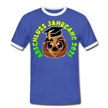 Abschlussklasse T-Shirt - ABSCHLUSS JAHRGANG 2021 Faultier EXAMEN MASTER