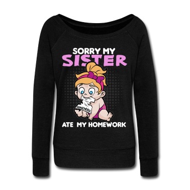 Grundschule Pullover - Schwester hat die Hausaufgaben gegessen