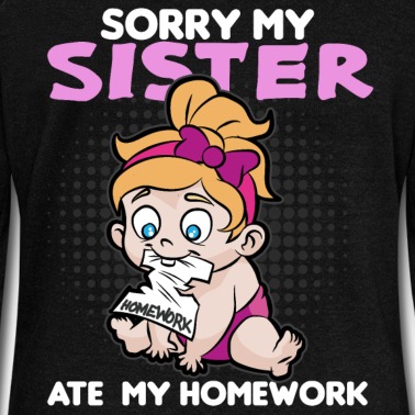 Grundschule Pullover - Schwester hat die Hausaufgaben gegessen