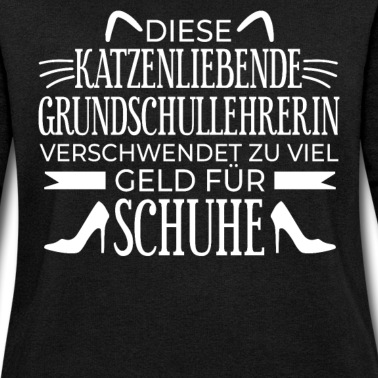Grundschule Pullover - Schuh Liebhaberin - Grundschullehrerin mit Katze