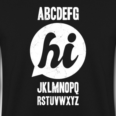 Grundschule Pullover - Das Alphabet sagt Hi