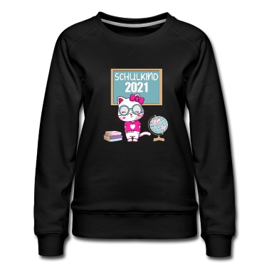 Grundschule Pullover - Schulkind 2021 Katze Einschulung Schulmädchen