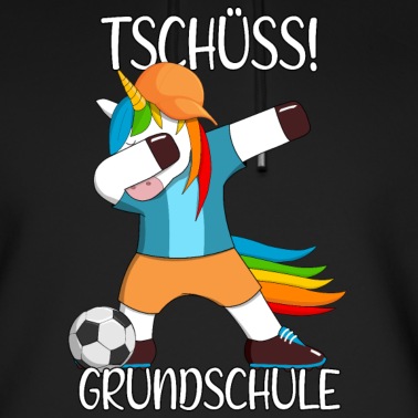 Grundschule Hoodie - Grundschule Abschluss Fußball Einhorn Einschulung