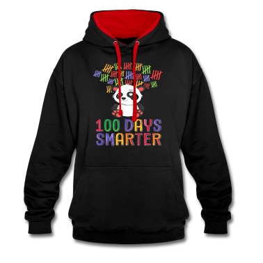 Grundschule Hoodie - Panda 100 Tage Schule Grundschule Klüger