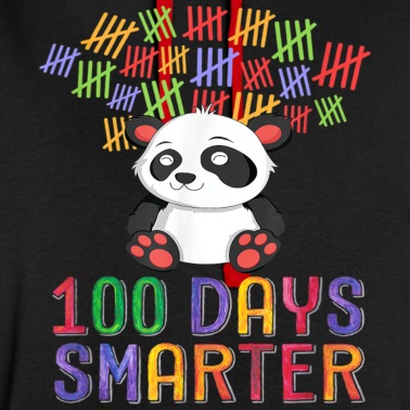 Grundschule Hoodie - Panda 100 Tage Schule Grundschule Klüger