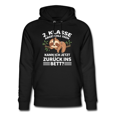 Grundschule Hoodie - 2. Klasse Abgeschlossen Faultier Grundschule Schul