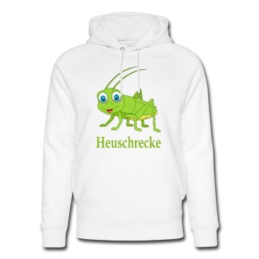 Grundschule Hoodie - Heuschrecke grün Comic