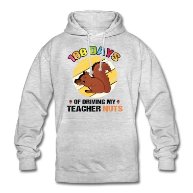 Grundschule Hoodie - 100 Tage fahren mein Lehrer Nüsse Eichhörnchen Liebhaber