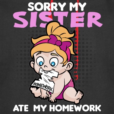 Grundschule Hoodie - Schwester hat die Hausaufgaben gegessen