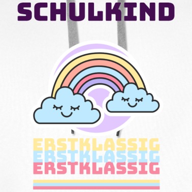Grundschule Hoodie - Wolke Einschulung Regenbogen Pastell erste Klasse