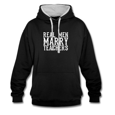 Grundschule Hoodie - Real Men Marry Teacher I Hochzeit Ehe Mann