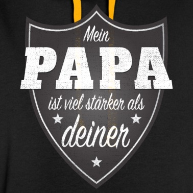 Grundschule Hoodie - Mein Papa Ist Viel Stärker Als Deiner Vater Dad