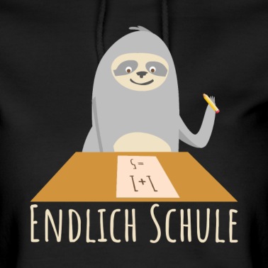 Grundschule Hoodie - Schule lernen Faultier lustig Einschulung