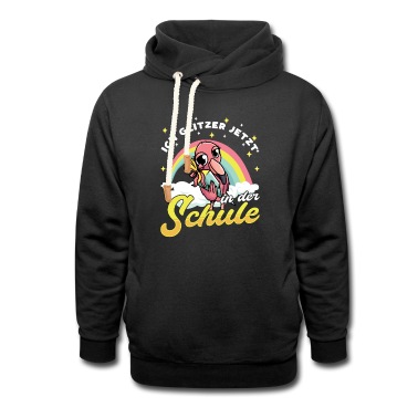 Grundschule Hoodie - Schulkind Mädchen Einschulung mit Flamingo